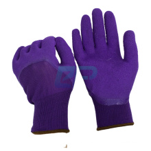Top quality Polyester liner crinkle foam latex dipped working glove with EN388:2121X